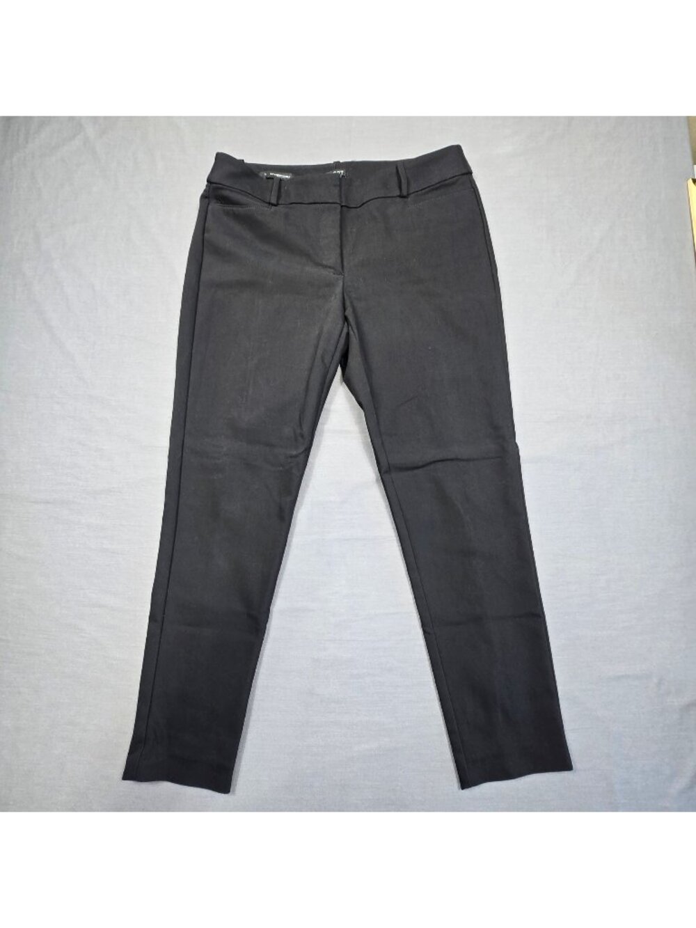 Loft Womens Size 6 Curvy Skinny Ankle Pants Black Solid Stretch Cotton Blend